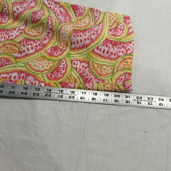 Talbots Womens Capri Pants XL Watermelon Print Pink Green Yellow - Picture 4 of 8